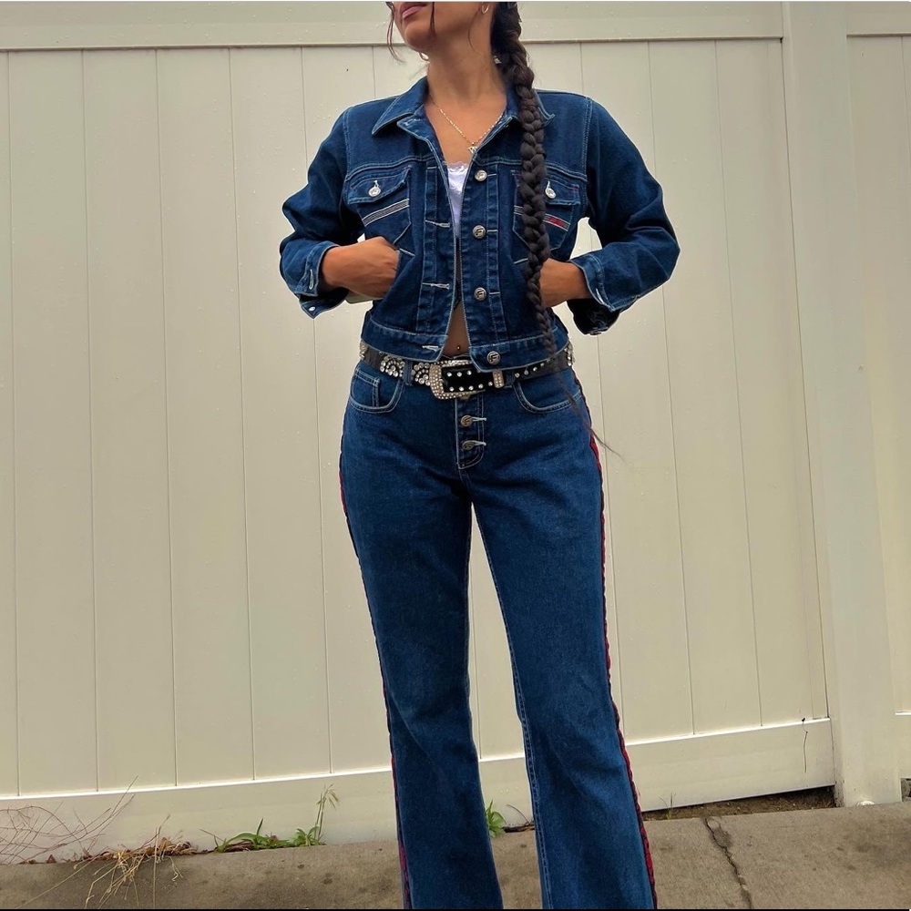 Beautiful FUBU TWO PIECE denim set😻